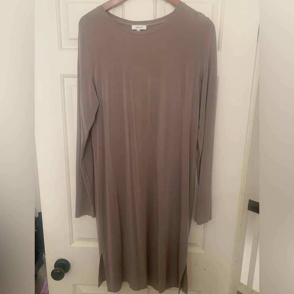 Babaton long sleeved jersey dress